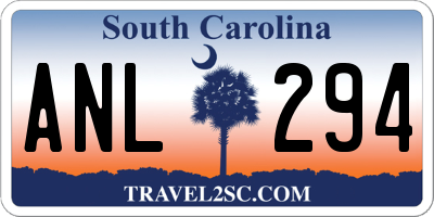SC license plate ANL294