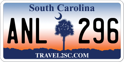 SC license plate ANL296