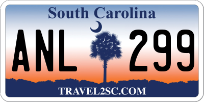 SC license plate ANL299
