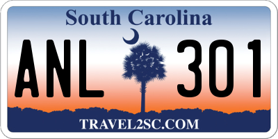 SC license plate ANL301