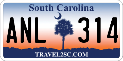 SC license plate ANL314