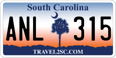 SC license plate ANL315