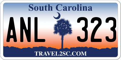SC license plate ANL323