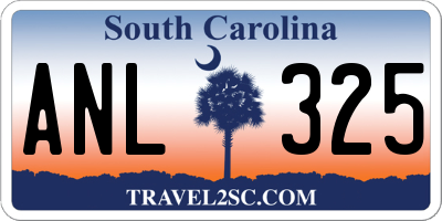 SC license plate ANL325