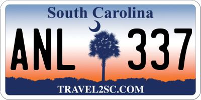 SC license plate ANL337