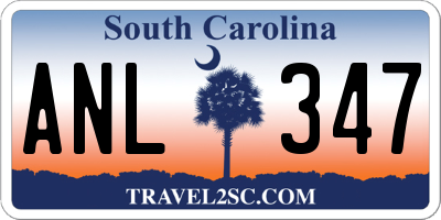 SC license plate ANL347