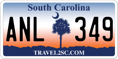 SC license plate ANL349