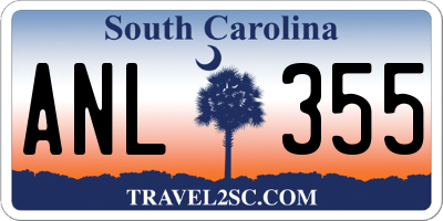SC license plate ANL355