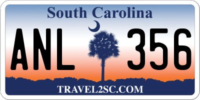 SC license plate ANL356