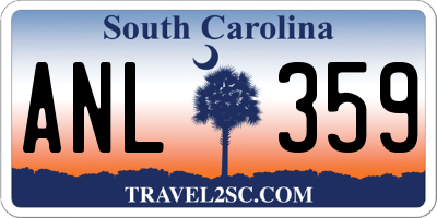 SC license plate ANL359