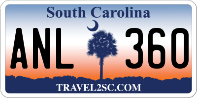 SC license plate ANL360