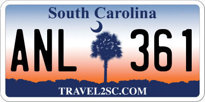 SC license plate ANL361
