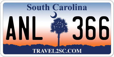 SC license plate ANL366