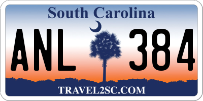 SC license plate ANL384
