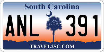 SC license plate ANL391