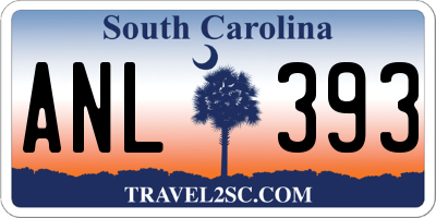 SC license plate ANL393