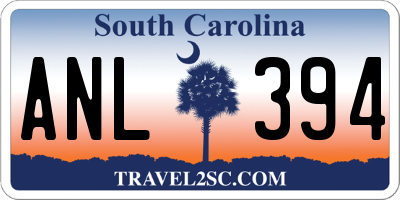 SC license plate ANL394