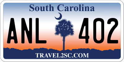 SC license plate ANL402