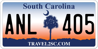 SC license plate ANL405