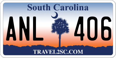 SC license plate ANL406