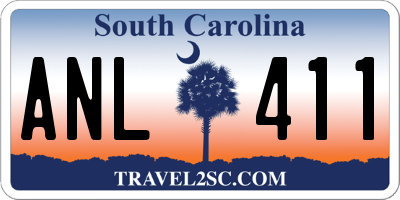SC license plate ANL411