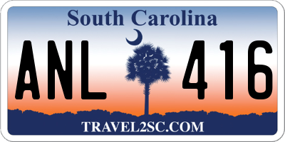 SC license plate ANL416