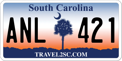 SC license plate ANL421