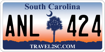SC license plate ANL424
