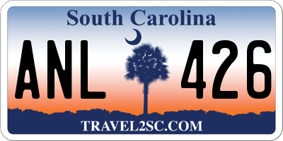 SC license plate ANL426
