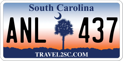 SC license plate ANL437