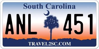 SC license plate ANL451