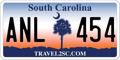 SC license plate ANL454