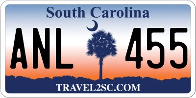 SC license plate ANL455