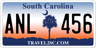 SC license plate ANL456