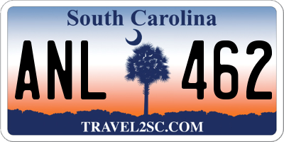 SC license plate ANL462