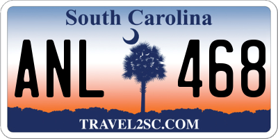 SC license plate ANL468