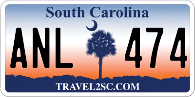 SC license plate ANL474
