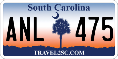 SC license plate ANL475