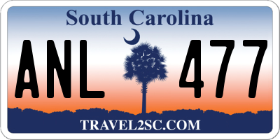 SC license plate ANL477