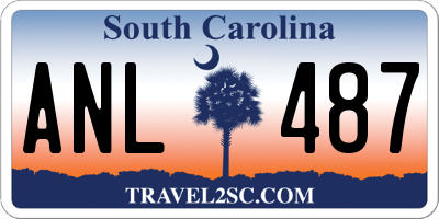 SC license plate ANL487