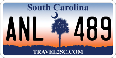 SC license plate ANL489
