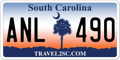 SC license plate ANL490
