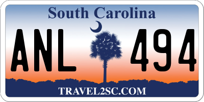 SC license plate ANL494