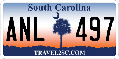 SC license plate ANL497