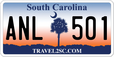 SC license plate ANL501