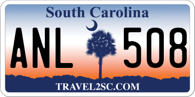 SC license plate ANL508