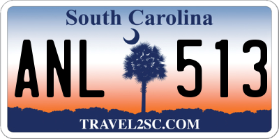 SC license plate ANL513