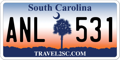 SC license plate ANL531