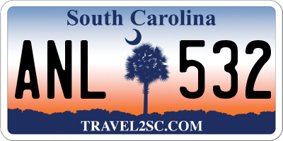 SC license plate ANL532