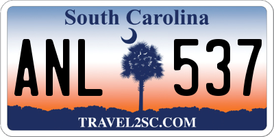 SC license plate ANL537